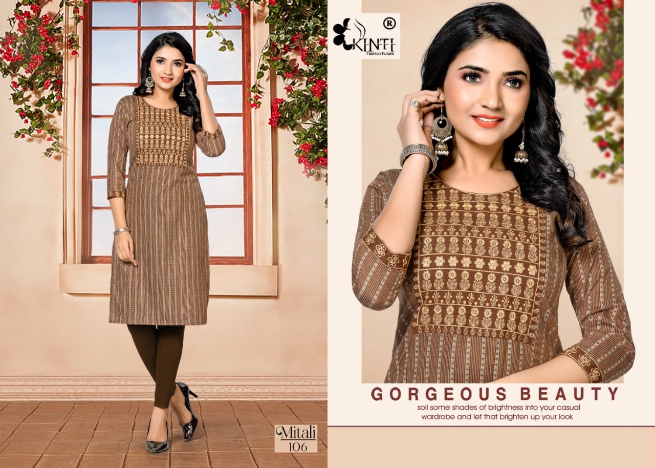 Kinti Mitali Casual Daily Wear Wholesale Cotton Kurtis Catalog
